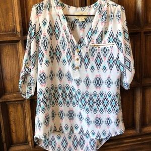 Tunic hi/low sheer blouse size large